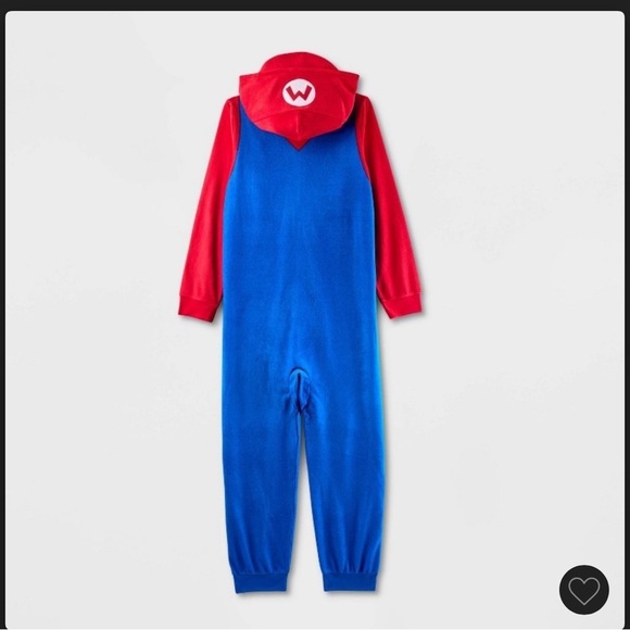 Super Mario Nintendo uniform long Johns pajamas pajama costume boys NEW NWT - Picture 2 of 2